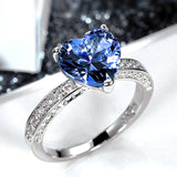 Inlaid AAA Heart-shaped Zircon Ring – Useful Gifts — 6