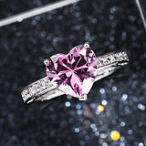 Inlaid AAA Heart-shaped Zircon Ring – Useful Gifts — 12