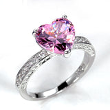 Inlaid AAA Heart-shaped Zircon Ring – Useful Gifts — 14