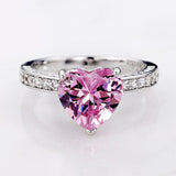 Inlaid AAA Heart-shaped Zircon Ring – Useful Gifts — 7