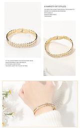 Women's Wave Diamond Simple All-match Bracelet – Jewelry Gift Ideas — 11