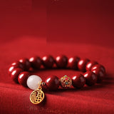 Raw Ore Cinnabar Bracelet Natural For Women – Jewelry Gift Ideas — 12