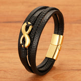 Digital 8 Multi-layer Leather Bracelet Men's – Jewelry Gift Ideas — 8
