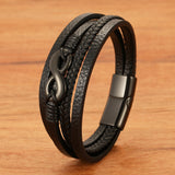 Digital 8 Multi-layer Leather Bracelet Men's – Jewelry Gift Ideas — 3