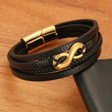 Digital 8 Multi-layer Leather Bracelet Men's – Jewelry Gift Ideas — 10