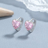 925 Loving Heart In Sterling Silver Zircon Earrings – Gifts for Her — 5