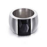 Simple Fashion Women's Steel Glass Titanium Steel Ring – Stylish Gifts — 16