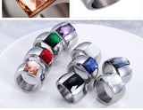 Simple Fashion Women's Steel Glass Titanium Steel Ring – Stylish Gifts — 2