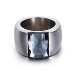 Simple Fashion Women's Steel Glass Titanium Steel Ring – Stylish Gifts — 4