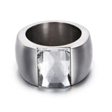 Simple Fashion Women's Steel Glass Titanium Steel Ring – Stylish Gifts — 5