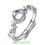 925 Silver Plating 18k Platinum Ring Frame Accessories – Stylish Gifts — 16