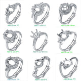 925 Silver Plating 18k Platinum Ring Frame Accessories – Stylish Gifts — 11
