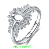 925 Silver Plating 18k Platinum Ring Frame Accessories – Stylish Gifts — 2