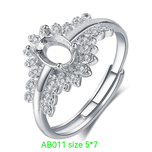 925 Silver Plating 18k Platinum Ring Frame Accessories – Stylish Gifts — 2
