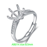 925 Silver Plating 18k Platinum Ring Frame Accessories – Stylish Gifts — 4