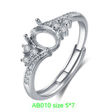 925 Silver Plating 18k Platinum Ring Frame Accessories – Stylish Gifts — 9