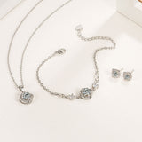 Pendant Necklace Ear Stud Bracelet Suit Women's – Jewelry Gift Ideas — 7
