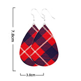Duplex Printing Drop-shaped Leather Earrings – Practical Gifts — 14