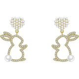 Pearl Bunny Earrings For Women Silver Pin Earrings – Gifts for Her — 10