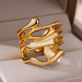 Fashion Alloy Geometric Irregular Ring – Stylish Gifts — 9