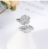 Creative Flower Ring Fashion Big Flower Full Diamond – Stylish Gifts — 13
