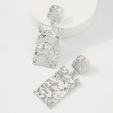 Alloy Pleated Elegant And Simple Earrings Geometric – Small Gift Ideas — 16
