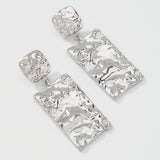 Alloy Pleated Elegant And Simple Earrings Geometric – Small Gift Ideas — 14