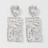 Alloy Pleated Elegant And Simple Earrings Geometric – Small Gift Ideas — 18