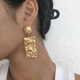 Alloy Pleated Elegant And Simple Earrings Geometric – Small Gift Ideas — 19