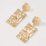 Alloy Pleated Elegant And Simple Earrings Geometric – Small Gift Ideas — 12