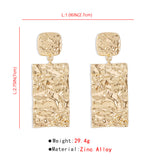 Alloy Pleated Elegant And Simple Earrings Geometric – Small Gift Ideas — 11