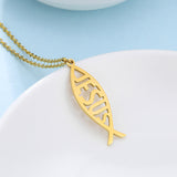 Cute Fish Love Words Simple Tassel Necklace – Jewelry Gift Ideas — 4