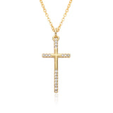 Ornament Copper Inlaid Zircon Cross Necklace Men – Jewelry Gift Ideas — 15