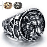 Domineering Lion's Head Ring Style Steel Titanium – Stylish Gifts — 13