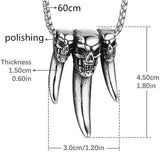 Men's Fashion Skull Indian Wolf Tooth Necklace – Jewelry Gift Ideas — 8
