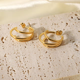 Stainless Steel Ring-shaped Earrings – Practical Gifts — 8