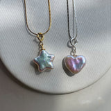 Simple Necklace Stars Heart Freshwater Pearl – Jewelry Gift Ideas — 8