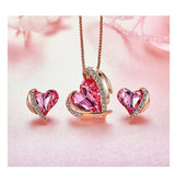 Angel Necklace Ear Stud Jewelry Suit Simple – Jewelry Gift Ideas — 4