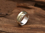 S925 Sterling Silver Fashion Simple Feather Ring – Stylish Gifts — 5