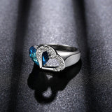 Titanic Sapphire Crystal Heart Of Ocean Ring – Thoughtful Gifts — 4