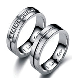 Titanium Steel Couple Ring I LOVE YOU Engagement – Gifts for Couples — 2