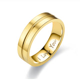 Titanium Steel Couple Ring I LOVE YOU Engagement – Gifts for Couples — 13