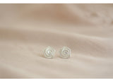 Sterling Silver Spiral Flower Stud Earrings – Surprise Gifts — 3