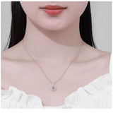 Necklace S925 Silver Moissanite Six-claw Water – Jewelry Gift Ideas — 5