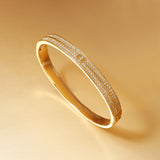 Gold Plated Inlaid Zirconium Bracelet Simple – Jewelry Gift Ideas — 2