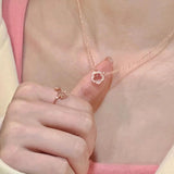 Female Pink Cherry Blossom Necklace Premium – Jewelry Gift Ideas — 3