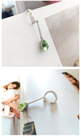 Water Drop Shape Gem Non-piercing Ear Clip – Small Gift Ideas — 6