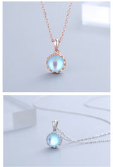 Crown Moonstone Necklace Female S925 Sterling – Jewelry Gift Ideas — 4