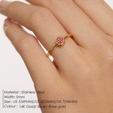 Women's Stainless Steel Inlaid Rhinestone Ring – Gifts for Her — 5