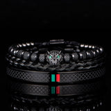 Micro Inlaid Leopard Head Bracelet Set – Jewelry Gift Ideas — 6